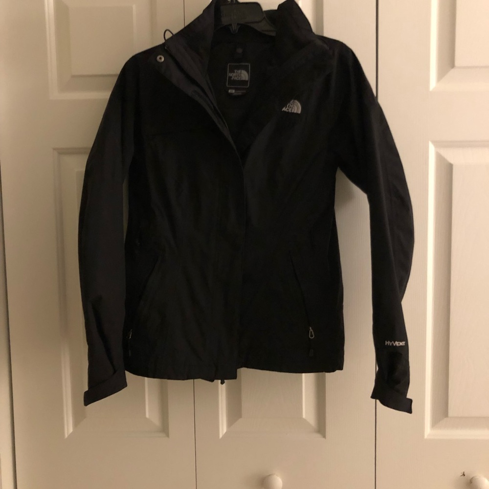 North Face jacket with hood.